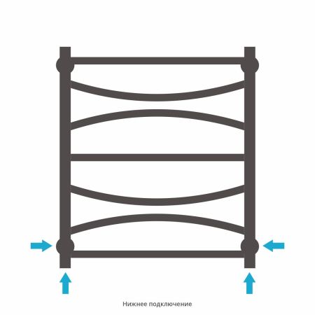 Полотенцесушитель водяной АЖУР 600х500 (Белый (RAL-9003))