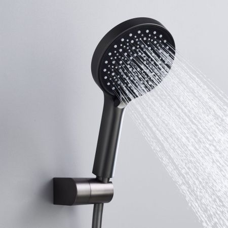 Душевая система встраиваемая Shevanik S4335T, оружейная сталь