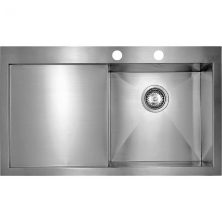 Мойка Seaman Eco Marino SMV-Z-860L, два отверстия (Ø35мм), комплектация с вентиль-автоматом