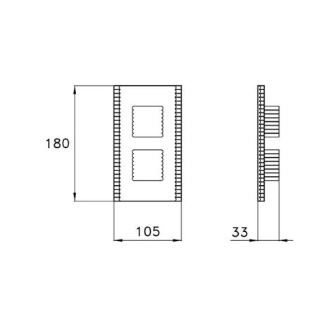 Stella Casanova Внешняя часть встраиваемого термостатического смесителя для душа IS3296 P.V. с переключателем на 2 выхода, цвет: хром, артикул CS 06013 CR00