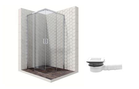 Душевой уголок Ambassador Queen 11011105-MA1, квадратный, точечный трап, 100х100, артикул 11011105-MA1