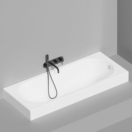 Salini ORNELLA Встраиваемая ванна 1700х700х600мм, овальная чаша, мат-л: S-Sense, глянцевый, матовый белый (без слива-перелива), артикул 102313M