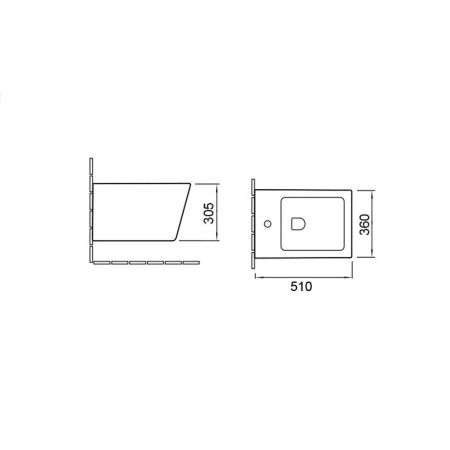 Биде подвесное VB1-12, цвет белый, артикул VB1-12