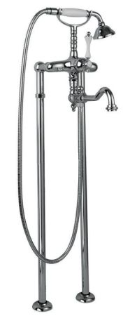 Напольный смеситель для ванны с поворотным изливом и ручным душем CEZARES MARGOT-VDP2, артикул MARGOT-VDP2-BLC