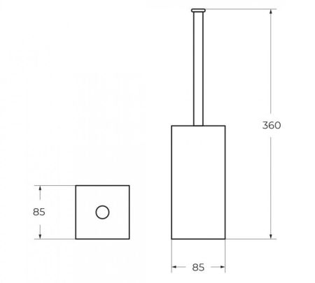 Щетка для унитаза напольная ART&MAX PLATINO AM-E-D002AL, артикул AM-E-D002AL