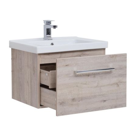 Тумба с раковиной подвесная Dreja Big Inn 65 см, дуб кантри, артикул 77-0202D-com