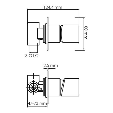 Elbe 7452 Смеситель для душа, артикул 7452