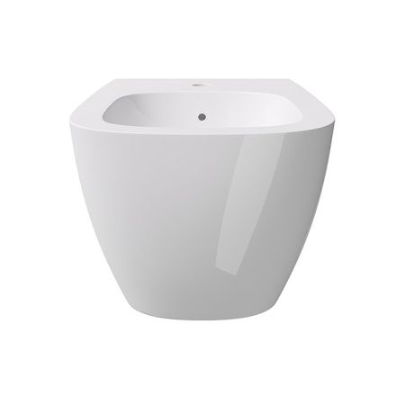 Биде, Alice, Wunder, тип установки-подвесной, ширина, мм-360, глубина, мм-530, высота, мм-285, форма чаши-прямоугольная, отверстия для смесителя-1, материал-керамика, вид грязеотталкивающего покрытия-Aliglaze+, крепления в комплекте, без сливного механизм, артикул 45010101SET