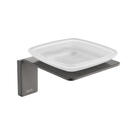 Мыльница IDDIS Slide матовое стекло, сплав металлов, графит (SLIGMG0i42), артикул SLIGMG0i42