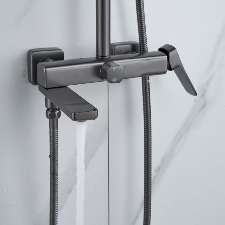 Душевая система Raffine F3699T, оружейная сталь