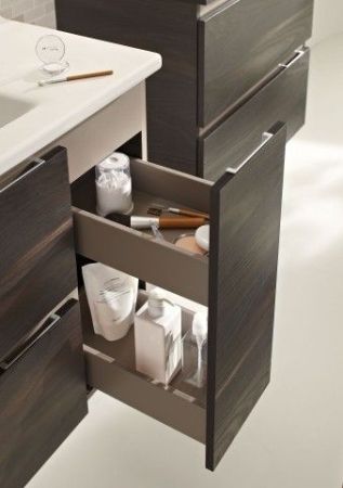 Тумба под раковину Jacob Delafon Soprano 96 EB1334-E15 подвесная Черное дерево, артикул EB1334-E15