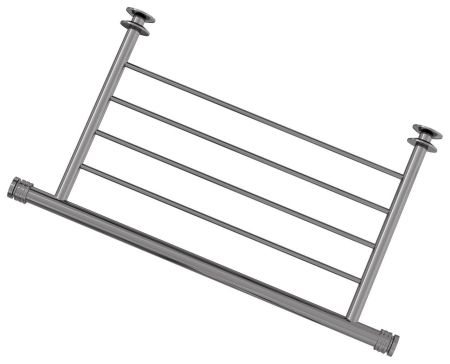 Полка, Сунержа, прямая 4П, ширина, мм-370, назначение-для водяных и электрических, материал-нержавеющая сталь, цвет-черный хром, артикул 01-2012-4370