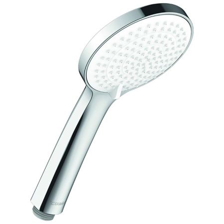 Ручной душ, Duravit, размер душевого диска, мм-110, форма-круглая, количество режимов-3, тип струи-дождь, мягкая, интенсивная, материал-ABS пластик, цвет-хром/белый, артикул UV0652015010