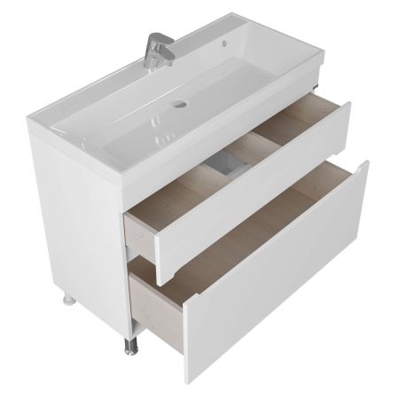 Тумба для умыв. "Лондон-100" 2 ящ, напол. (ум. Classic 100 литой мрамор), артикул 224030