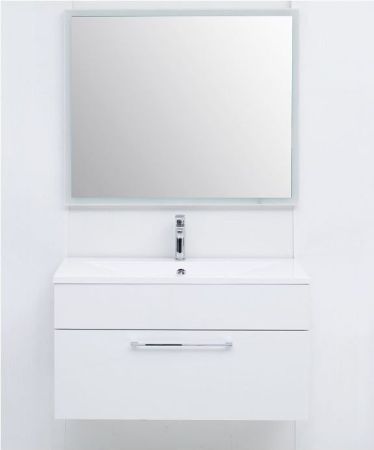 Тумба с раковиной De Aqua Кубика 90 белый, артикул 00212686