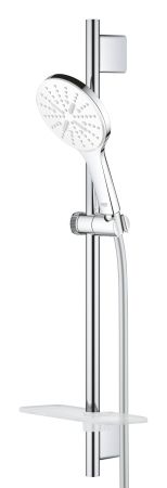 Душевой гарнитур GROHE Rainshower SmartActive 130, 3 вида струй, белая луна (26577LS0), артикул 26577LS0