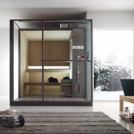 Effegibi Logica S Сауна с душем, для ниши, L.H. 214x250xh226см, отделка: Soft Sand, артикул LO 20 01 0010