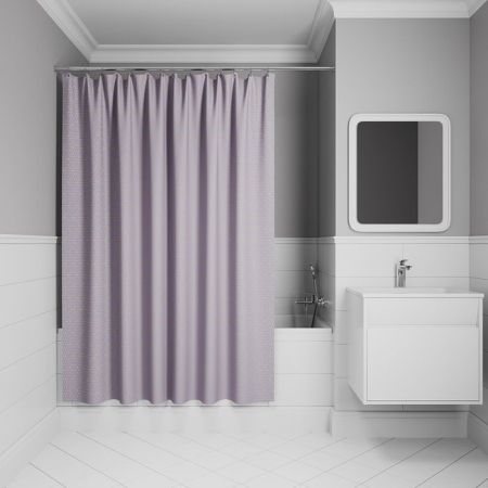 Штора для ванной IDDIS Base 200x240 см, Полиэстер, фиолетовый (BG02P24i11), артикул BG02P24i11