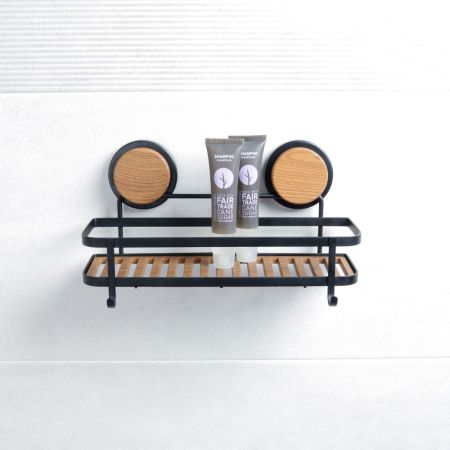 Полка металличеcкая FIXSEN MAGIC  FX-950B-1, черный/коричневый, артикул FX-950B-1