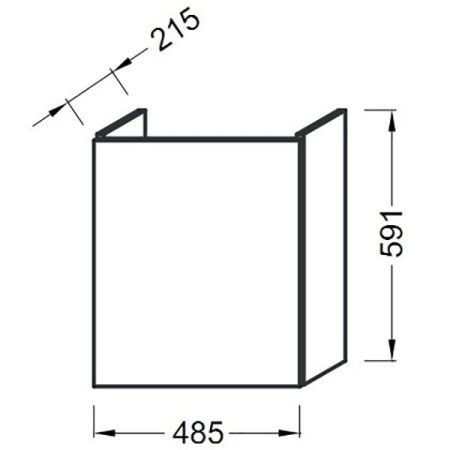 EB863RU-E5 тумба под раковину ODEON UP /48,5x21,5x59,1(дуб сонома), артикул EB863RU-E5