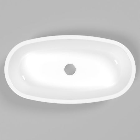 Умывальник WHITECROSS Obsidian C 65x35 (белый глянец) иск. камень, артикул 0735.065035.100