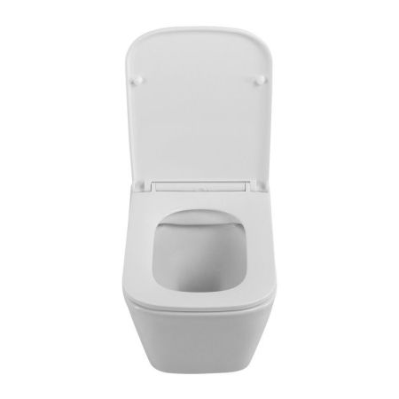 DUE Чаша унитаза подвесного c креплением и сиденьем дюропласт soft close BB3103CHR/SC, артикул BB3103CHR/SC