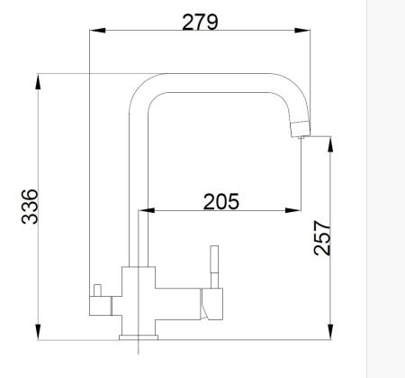 Смеситель для кухни с подключением фильтра воды Haiba HB43829-7, черный