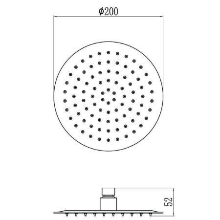 Верхний душ Savol S-000Y08, хром, артикул S-000Y08