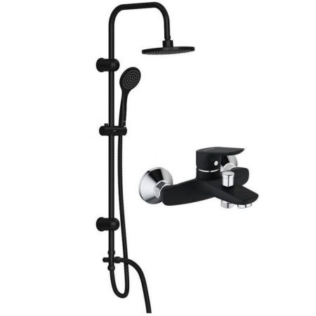 Душевая система Dorff Comfort D0708010BL Черный Хром Душевая система Dorff Comfort D0708010BL Черный Хром
