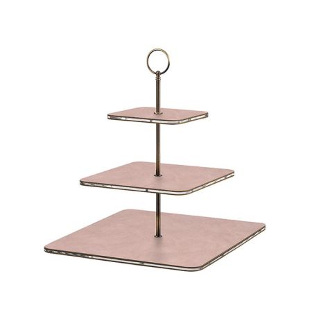 ADJ Сервировочная стойка, 30x30xH35 см.,ручка Круглая, цвет: пепельная роза, фурнитура бронза, артикул 0092C.07.BR