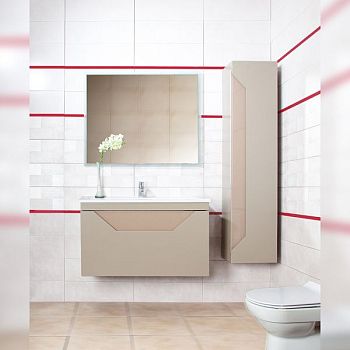 Комплект мебели для ванной Бриклаер БРАЙТОН 100B, бежевый