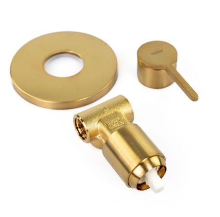 Emmevi Filobrass, однорычажный (со стержнем) встраиваемый смеситель для душа, цвет зачищенное золото, артикул 85009/ORS