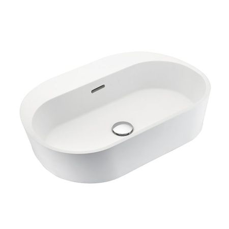 THG MONCEAU Раковина 600х410х120 мм., без отверстий для смесителя, с переливом, цвет белый матовый, артикул B13-AS2-V590