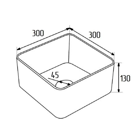 Умывальник мебельный Runo Tetra (квадратная) (00-00002561), артикул 00-00002561