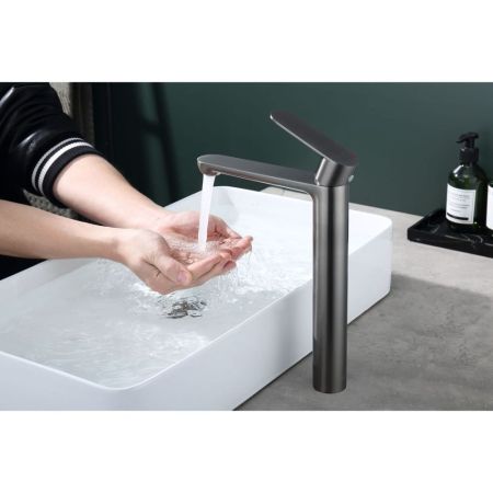 Смеситель для раковины Splenka S222.15.09, графит, артикул S222.15.09