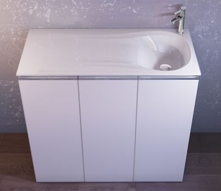 Тумба под раковину Raval Great 100 R Белая, артикул Gre.01.100/N/W/Pr