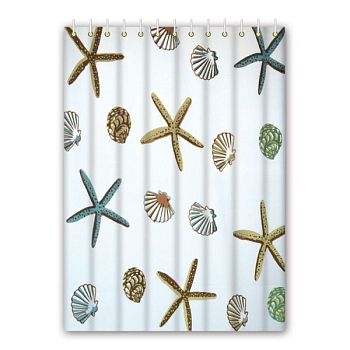 Штора для ванной Haiba HB75061, морские звезды