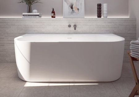 Акриловая ванна пристенная, цельная,  METAURO-INT-Wall-180-80-60, артикул METAURO-INT-Wall-180-80-60