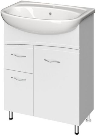 Тумба под раковину Cersanit Erica 60 Белая F-SU-ERN-ERI60, артикул F-SU-ERN-ERI60