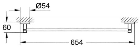 Держатель для банного полотенца GROHE Essentials, холодный рассвет матовый (40366GN1)