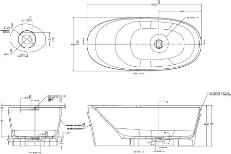 Ванна из искусственного камня Allen Brau Solid Stone Krion Neo 170x80 2.35001.21