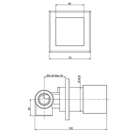 Fima Carlo Frattini Zeta Переключатель поток на 2 источника, цвет: чёрный матовый, артикул F3963N2NS