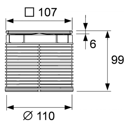 Декоративная решетка quadratum 100 х 100 м с монтажым элементом, сталь, артикул 3660007