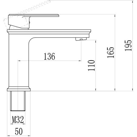 Смеситель для раковины Savol S-600301, хром