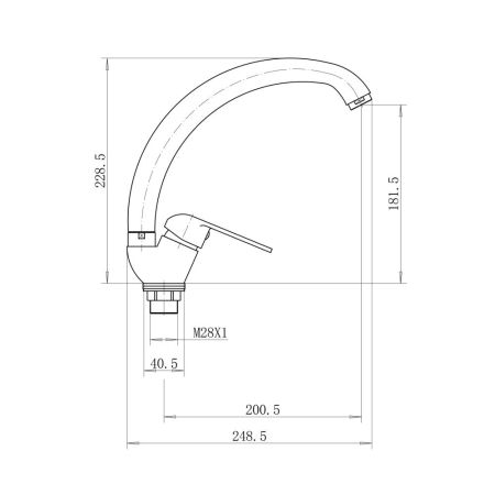 Смеситель для кухни Plstart PD41082, хром