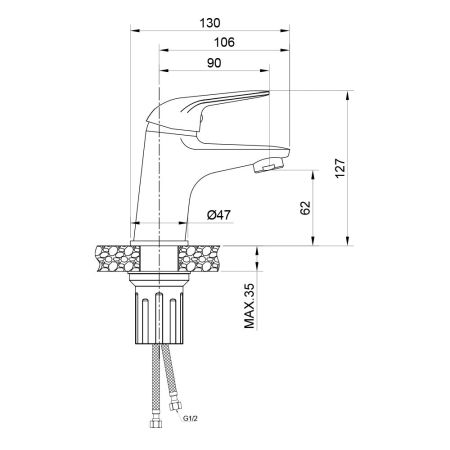 Смеситель для раковины WesnaArt LUCH LUC15-210, хром