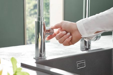 Вертикальный вентиль GROHE Blue Pure Mono, с функцией фильтрации, хром, (119710)