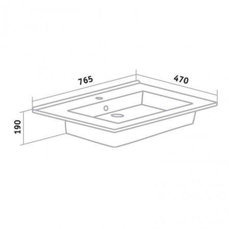 УМЫВАЛЬНИК RUNO мебельный Kirovit Оскар 75 (00-00001022), артикул 00-00001022
