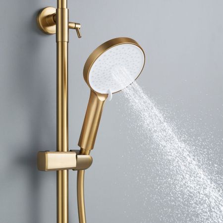 Душевая система Shevanik S4336G, золотой сатин, артикул S4336G