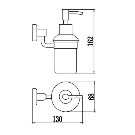 Дозатор жидкого мыла Savol S-009531, хром, артикул S-009531